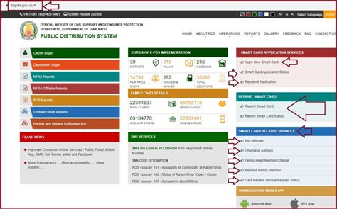 address change in smart ration card|Public Login .